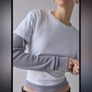 BDG Tye Long Sleeve Layered Twofer Tee